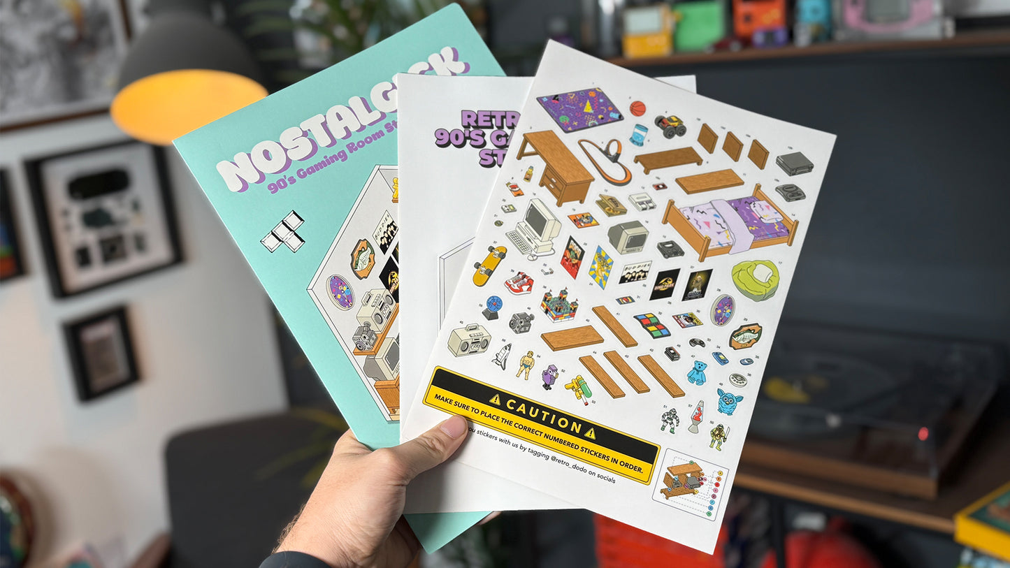 90's Gaming Room Sticker Kit - Nostalgick